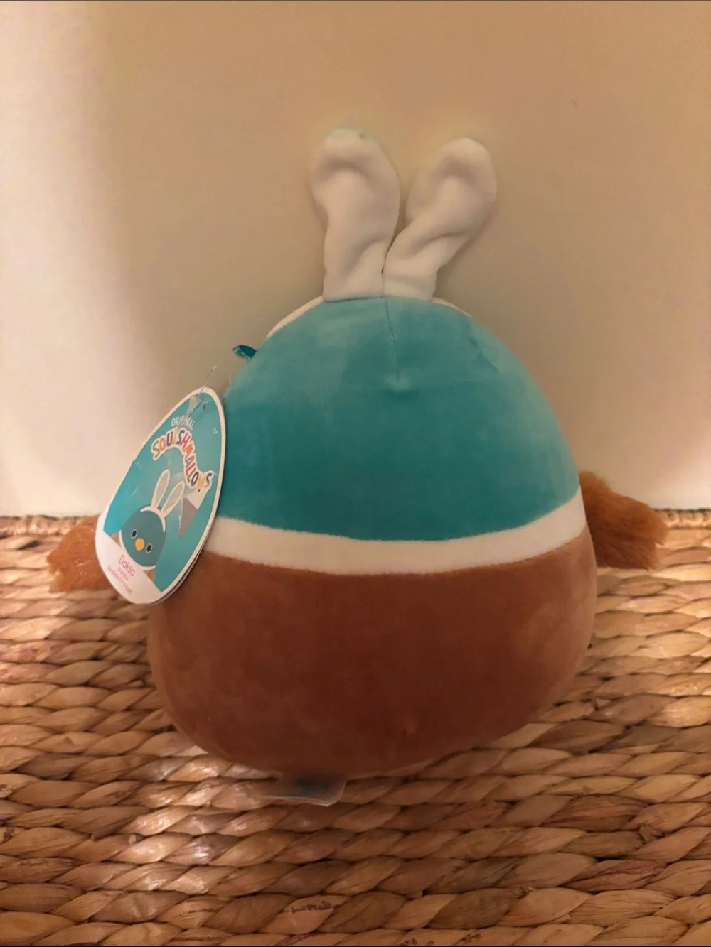 Squishmallows Teal and Brown Bunny-Eared Plush Small Pet Toy”Daksa”